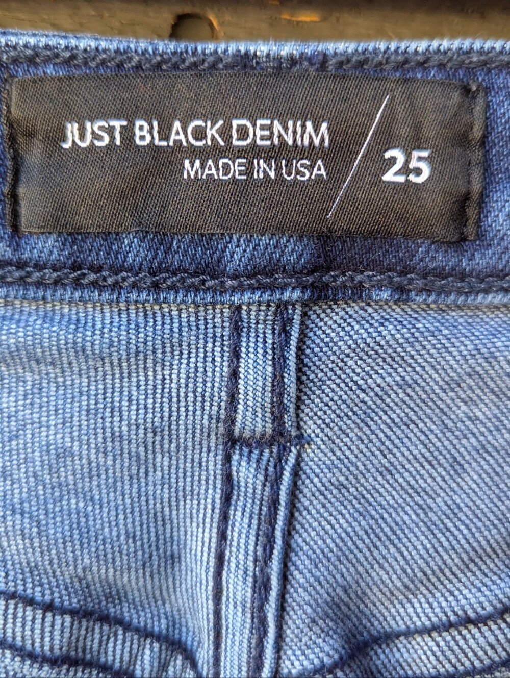 Just Black Denim The Patch Pocket Wide Leg Jeans Size 25 - Picture 6 of 9